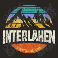 Interlaken Switzerland Vintage Mountain Sunset Ladies Fitted T-shirt | Artistshot