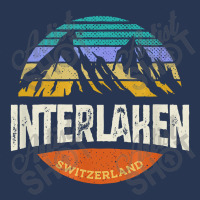 Interlaken Switzerland Vintage Mountain Sunset Men Denim Jacket | Artistshot