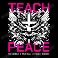 Teach Peace Silver Rectangle Keychain | Artistshot