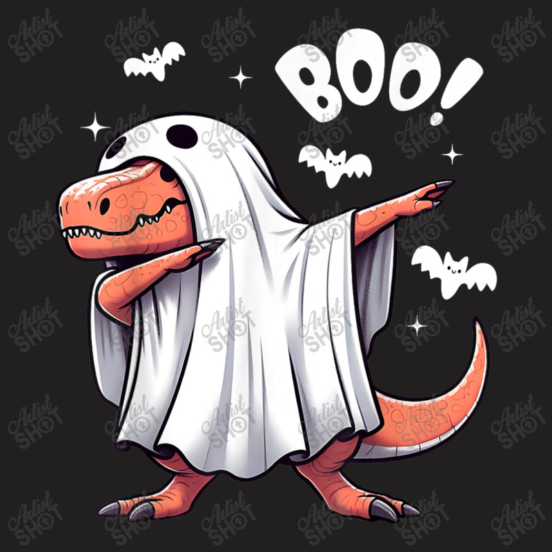 Funny Dabbing Dinosaur Spooky Halloween Boo T-shirt | Artistshot