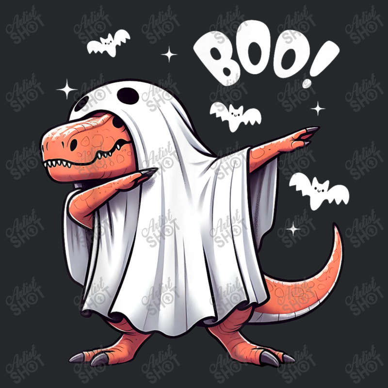 Funny Dabbing Dinosaur Spooky Halloween Boo Crewneck Sweatshirt | Artistshot