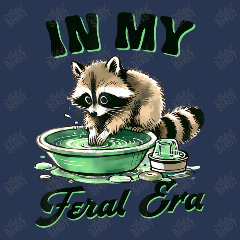 Funny Raccoon Saying In My Feral Era Men Denim Jacket | Artistshot