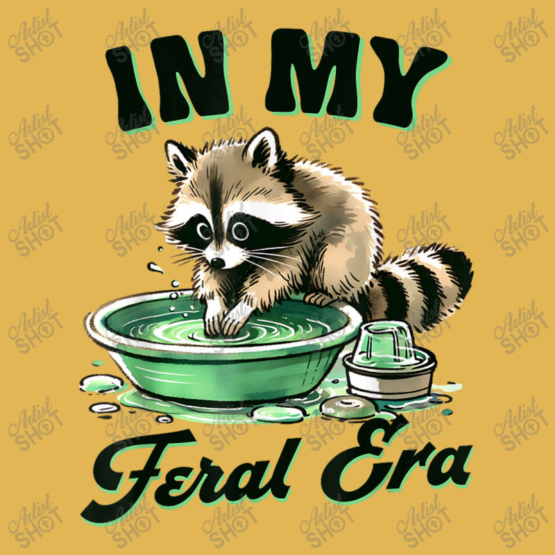 Funny Raccoon Saying In My Feral Era Vintage Hoodie And Short Set | Artistshot