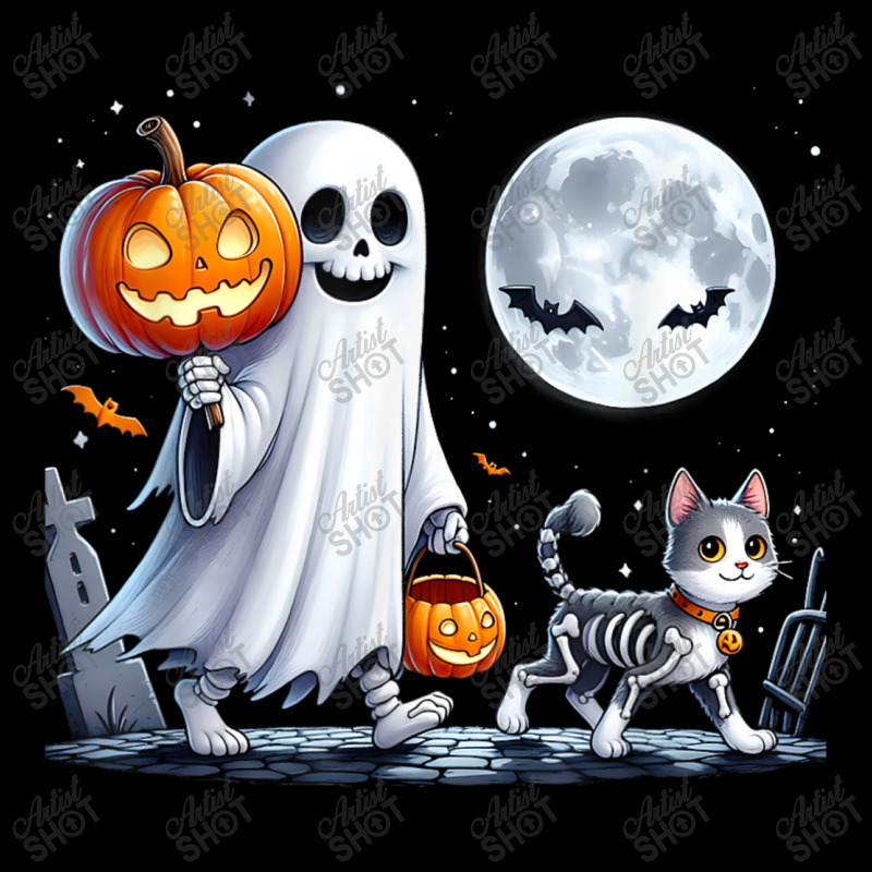 Halloween Ghost Cat Lovers Long Sleeve Shirts | Artistshot