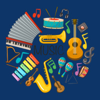 Sticker Different Types Of Musical Instruments Seamless Cap | Artistshot