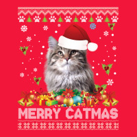 Merry Catmas Siberian Cat Ugly Sweater Christmas Santa Claus Long Slee Seamless Cap | Artistshot