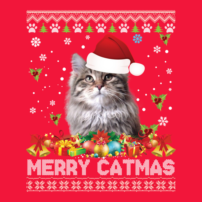 Merry Catmas Siberian Cat Ugly Sweater Christmas Santa Claus Long Slee Seamless Cap by hudizhowav | Artistshot