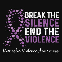 Break The Silence End The Violence Domestic Violence Ribbon Long Sleev Foam Snapback Hat | Artistshot