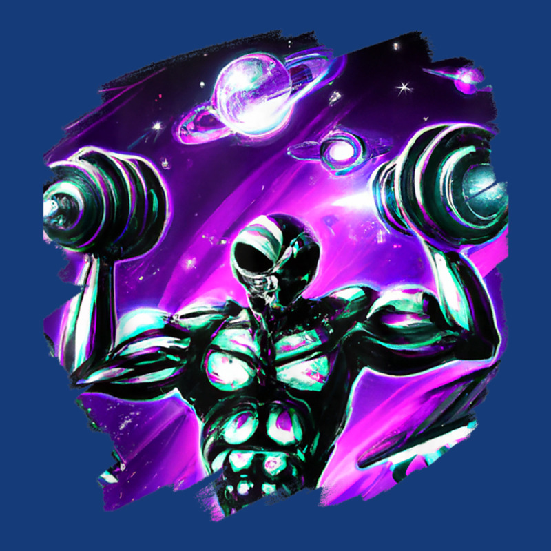 Alien Lifting Weights In Outer Space Alien Weightlifting Tank Top Foam Snapback Hat | Artistshot