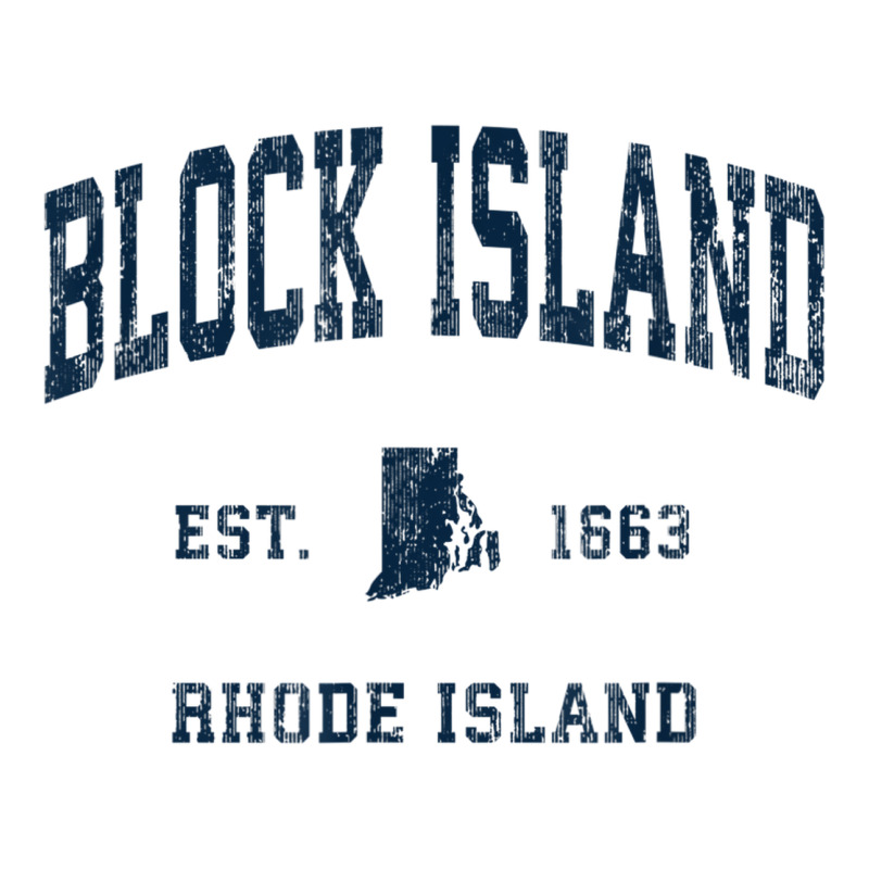 Block Island Rhode Island Ri Vintage Athletic Navy Sports De Foam Snapback hat by Clinical | Artistshot