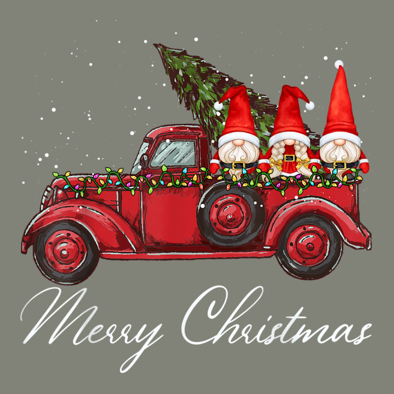 Three Gnomes In Red Truck With Merry Christmas Tree Pa Trucker Cap | Artistshot