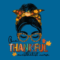 One Thankful Anesthetist Nurse Messy Bun Thanksgiving Fall A Pa Trucker Cap | Artistshot