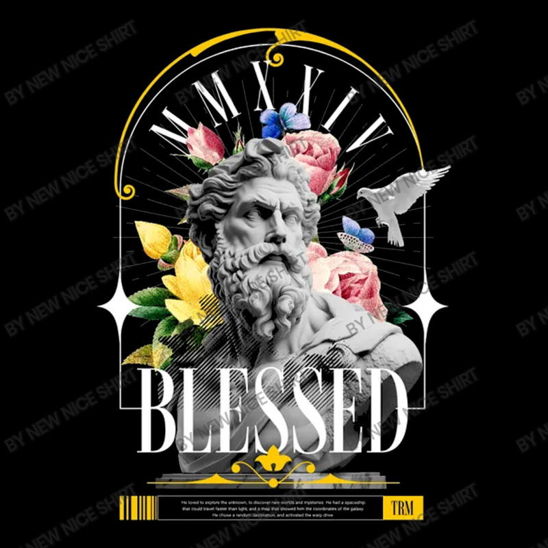 Blessed Statue And Floral Mesh Back Trucker Hat | Artistshot