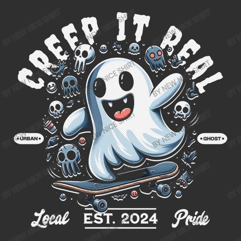 Creep It Real - Skateboard Ghost Round Leatherette Patch | Artistshot