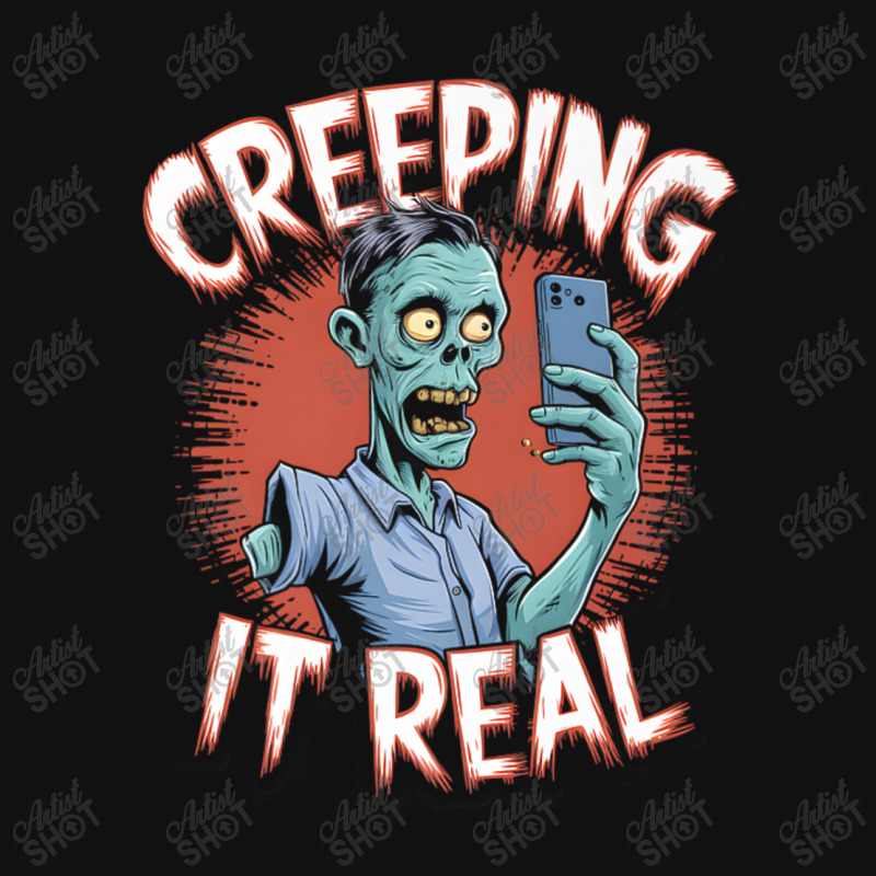 Creeping It Real Funny Zombie Selfie Design For Ha Graphic T-shirt | Artistshot