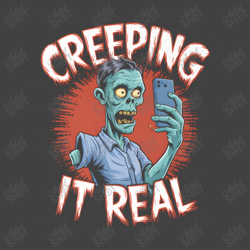 Creeping It Real Funny Zombie Selfie Design For Ha Vintage T-shirt | Artistshot