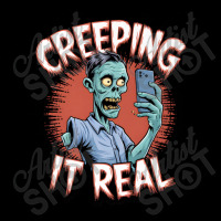 Creeping It Real Funny Zombie Selfie Design For Ha Fleece Short | Artistshot