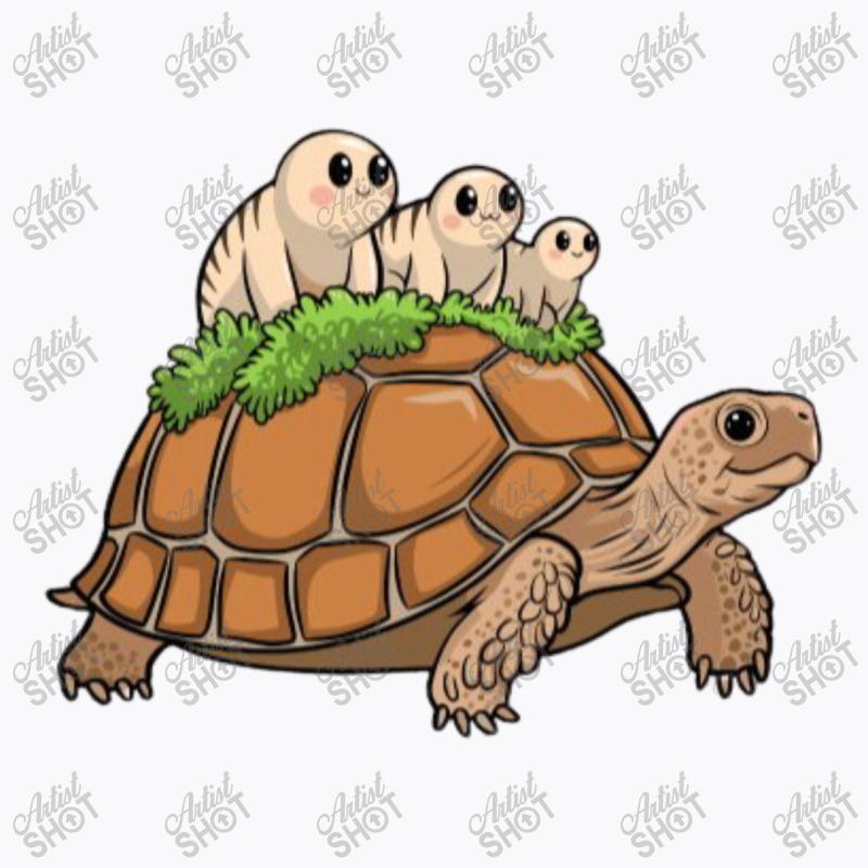 Tortoise Carrying Tardigrade Family On Flexfit Fit T-shirt | Artistshot