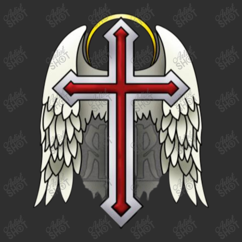 Guardian Winged Cross Oval Leatherette Patch | Artistshot