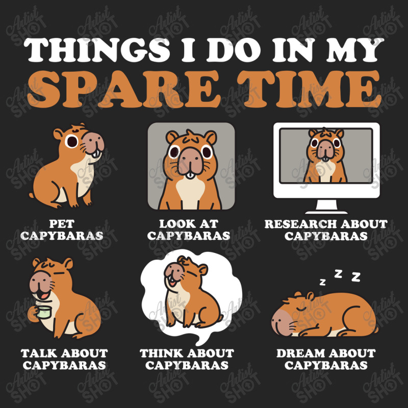 Capybara Lover Things I Do In My Spare Time Leatherette Tumbler | Artistshot