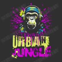 Urban Jungle Monkey In Headphones Street Art Round Leatherette Patch | Artistshot