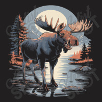 Moon Moose T-shirt | Artistshot