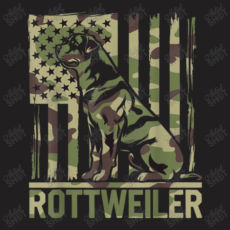 Rottweiler   Usa American Flag Camouflage Dog Owne T-shirt | Artistshot