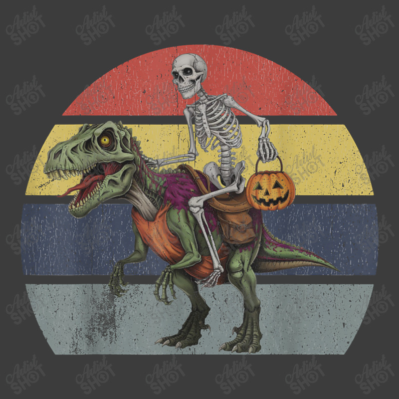 Skeleton Riding Mummy Dinosaur Halloween Men's Polo Shirt | Artistshot