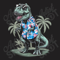 T-rex On Vacation Funny Dino Lover Island T-shirt | Artistshot