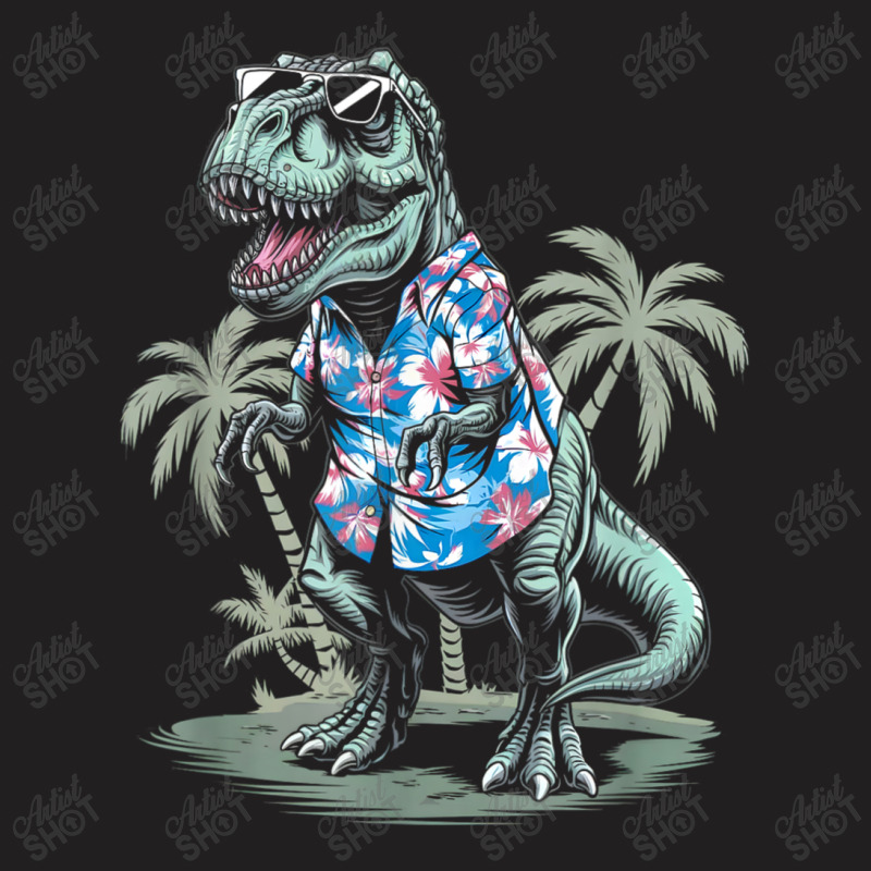 T-rex On Vacation Funny Dino Lover Island T-shirt | Artistshot