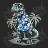 T-rex On Vacation Funny Dino Lover Island Men's T-shirt Pajama Set | Artistshot