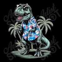 T-rex On Vacation Funny Dino Lover Island Men's 3/4 Sleeve Pajama Set | Artistshot