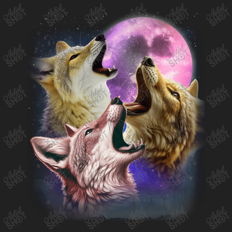 3 Jackals Howling At The Moon Basic T-shirt | Artistshot