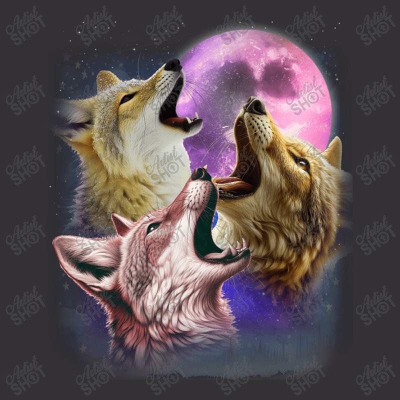 3 Jackals Howling At The Moon Vintage Hoodie | Artistshot