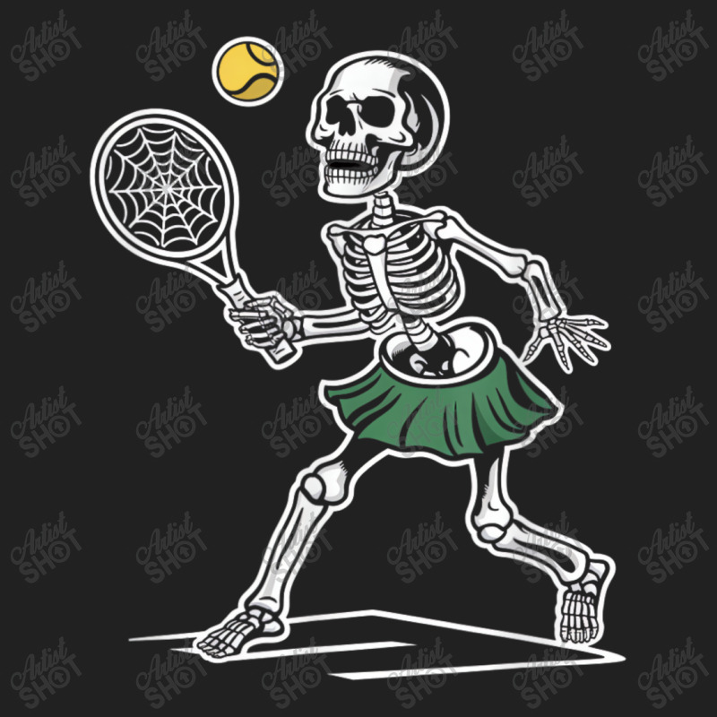 Spooky Tennis Halloween Skeleton Basic T-shirt | Artistshot