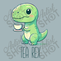 Tyrannosaurs Rex Cute Funny Sip Tea Unisex Sherpa-lined Denim Jacket | Artistshot