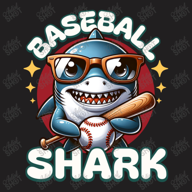 Funny Baseball Shark T-shirt | Artistshot