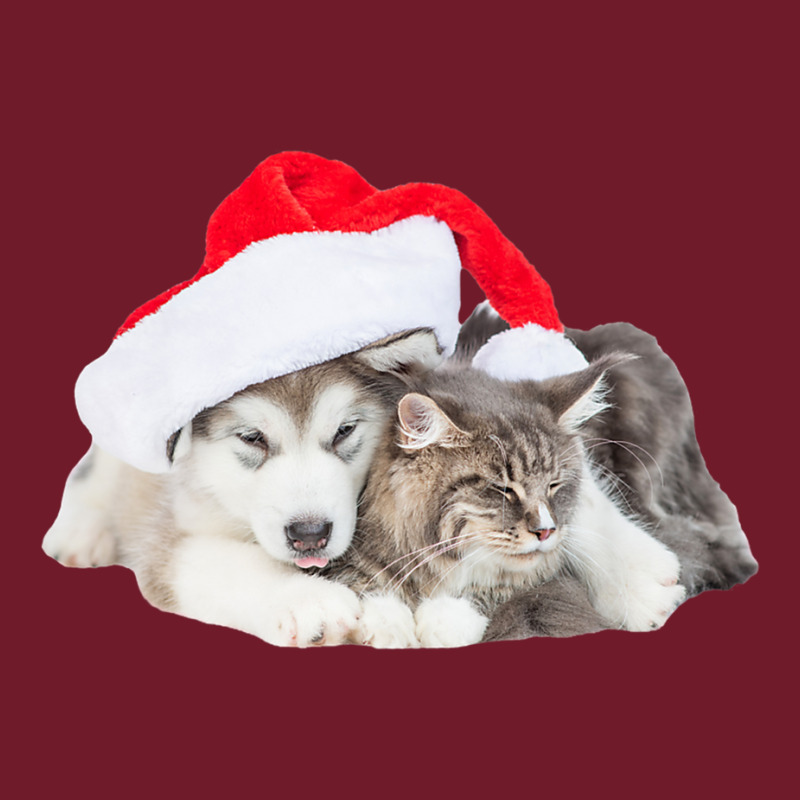 Cute Siberian Husky Puppy Santa Hat Image Christmas Cat Dog Premium T Retro Trucker Cap by cm-arts | Artistshot