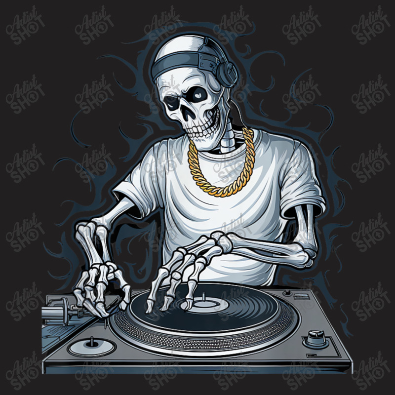 Skeleton Dj Lazy Halloween T-shirt | Artistshot