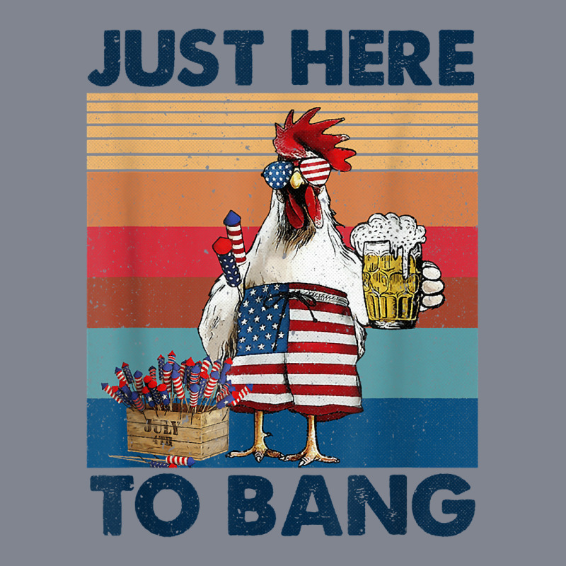 Funny 4th Of July Just Here To Bang Usa Flag Chicken Beer T Shirt Yupoong Trucker Cap | Artistshot