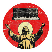 Synthesizer Jesus Analog, Synthesizer Jesus Analog Art, Synthesizer Je 5 Panel Snapback Cap | Artistshot