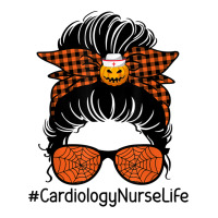 Cardiology Nurse Halloween Pumpkin Messy Bun Nurse Life 5 Panel Snapback Cap | Artistshot