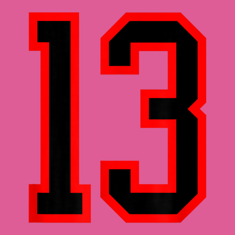 Number #13 Red Black Sports Jersey Birthday Lucky Number 13 Pa Trucker Cap by Bewitch | Artistshot