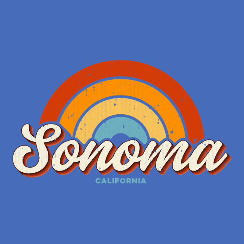 Sonoma California Ca Vintage Rainbow Retro 70s Long Sleeve T Shirt Fashion Visor by cm-arts | Artistshot