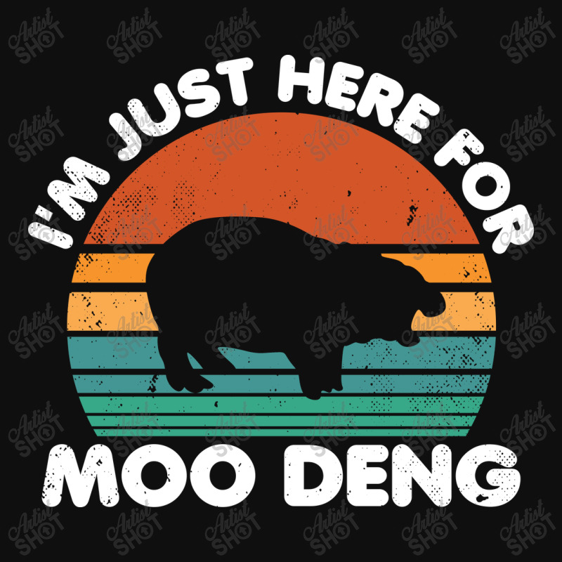 I'm Just Here For Moo Deng Foam Snapback Hat | Artistshot