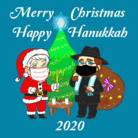 Christmas And Hanukkah 2020 Mask Wearing Santa Retro Trucker Cap | Artistshot