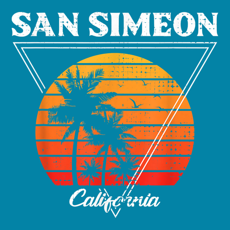 Vintage San Simeon California Palm Trees Ca Retro T Shirt Retro Trucker Cap by alishia3asa | Artistshot