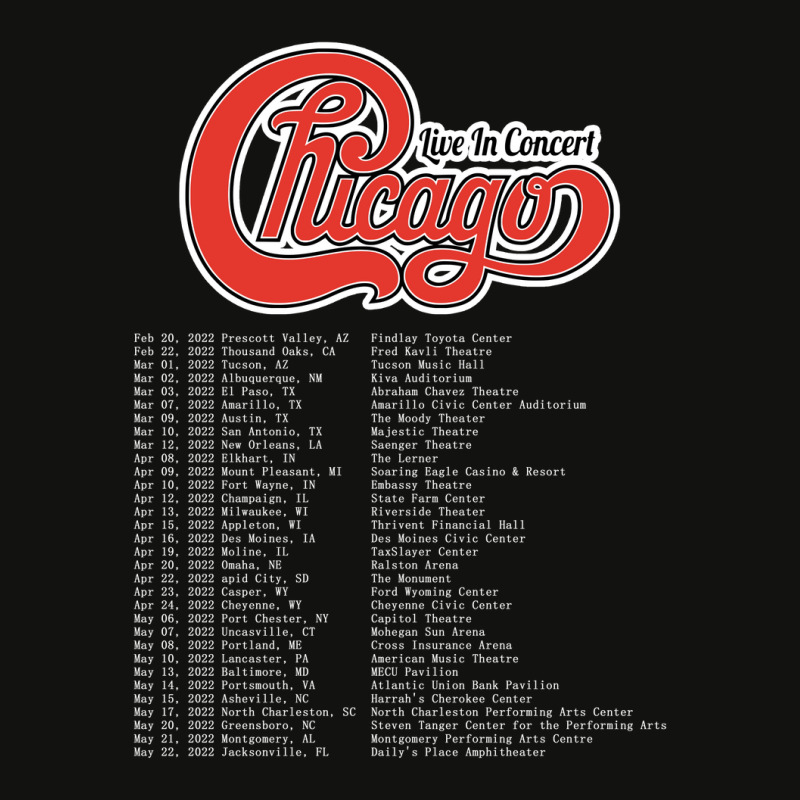 Chicago Live In Concert Scorecard Crop Tee by matthewquayle890101 | Artistshot