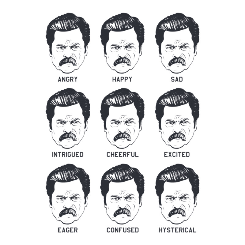 Ron Swanson Emotions Parks And Recreation Yupoong Trucker Cap by cm-arts | Artistshot