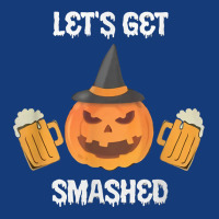 Halloween Pumpkin Let's Get Smashed Beer T Shirt Foam Snapback Hat | Artistshot